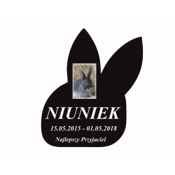 nagrobek dla zwierząt - tablica dla królika + zdjęcie